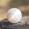 Crocon 55mm Selenite Stone sphere Ball with Metal Stand 1400+ Carats Gemstone Ball Healing Sphere Sculpture Figurine Photography Crystal Sphere