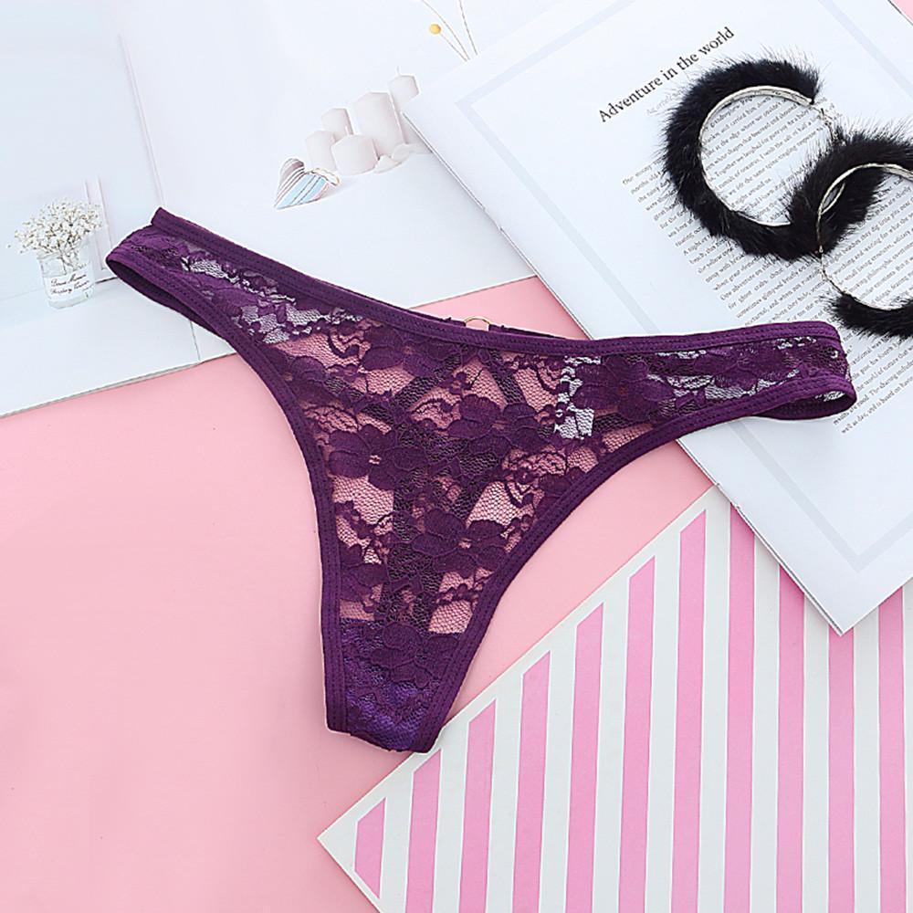  Women's Lace Lingerie Knickers G-string Thongs Panties Underwear Briefs