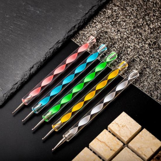 23-teiliges Maniküre-Stift-Set Nagelständer Pinzetten Doppelseitiges Nagelspitzenwerkzeug Nagelpinsel-Set für Nailart Professionelle Nageldesign-Werkzeuge