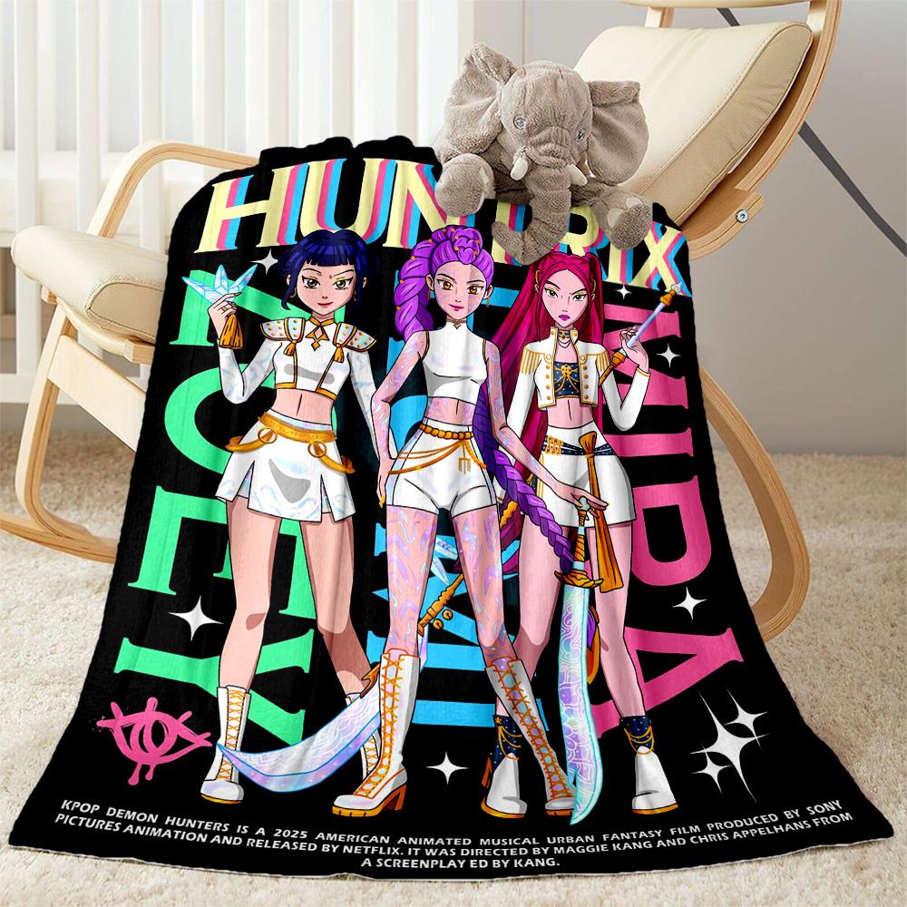 Fantasy Heroes Adventure Blanket Warmthful Decor Great for Seaside Bed Chair Four Seasons Universal Digital Print Gift for Travel Home Birthdays