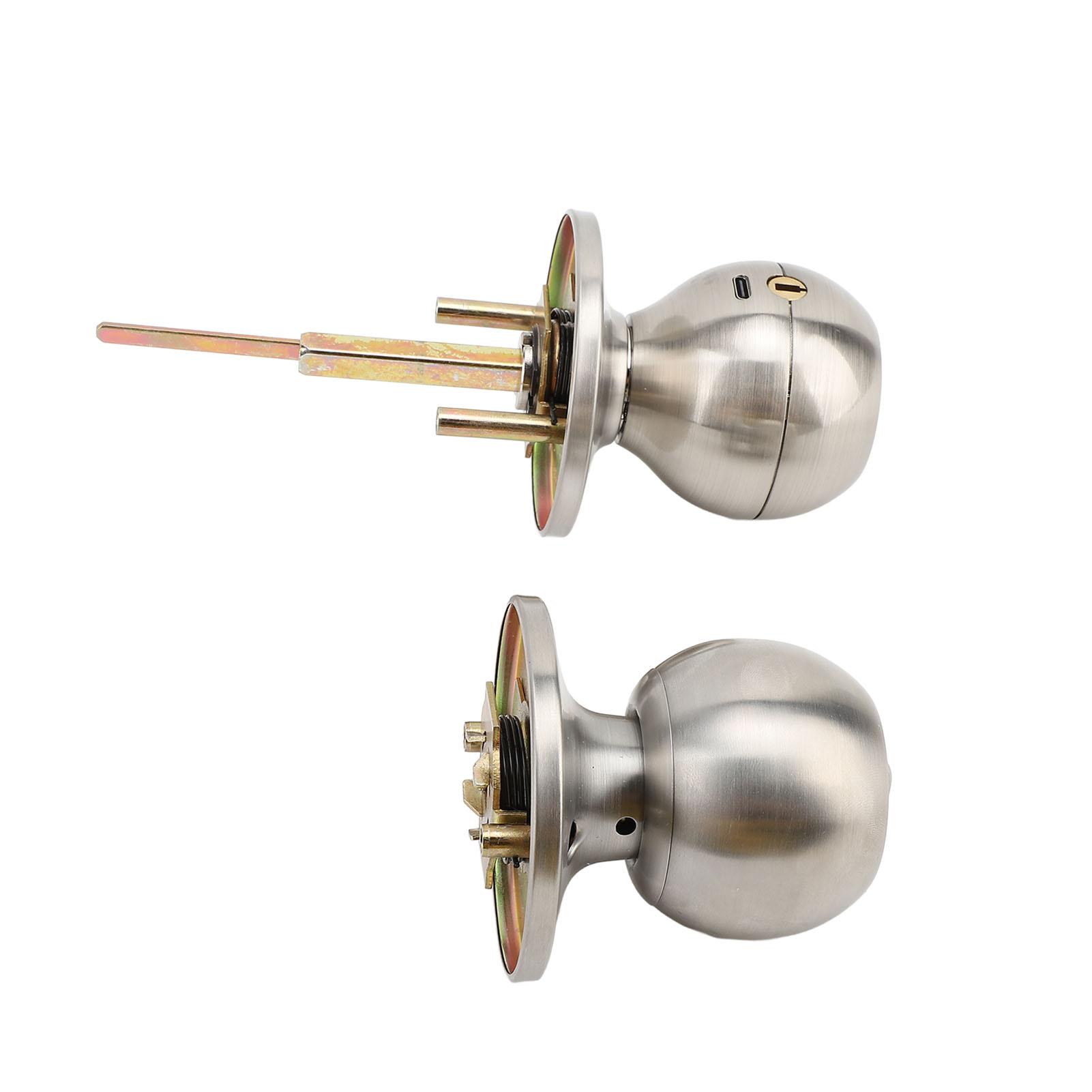Smart Door Knob   Fingerprint Smart Lock for   App Control Type C Port Emergency Charging for 35‑55MM Thickness Door