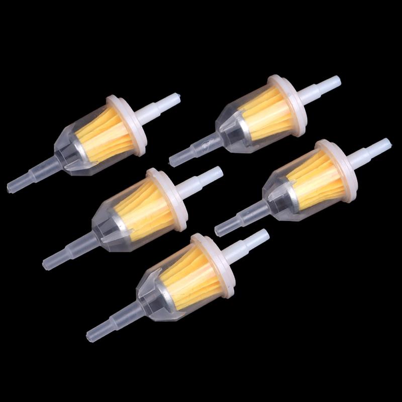 5Pcs Inline Gas/Fuel Filter 6Mm-8Mm 1/4" For Engine Auto Motorcycle Oil Filt