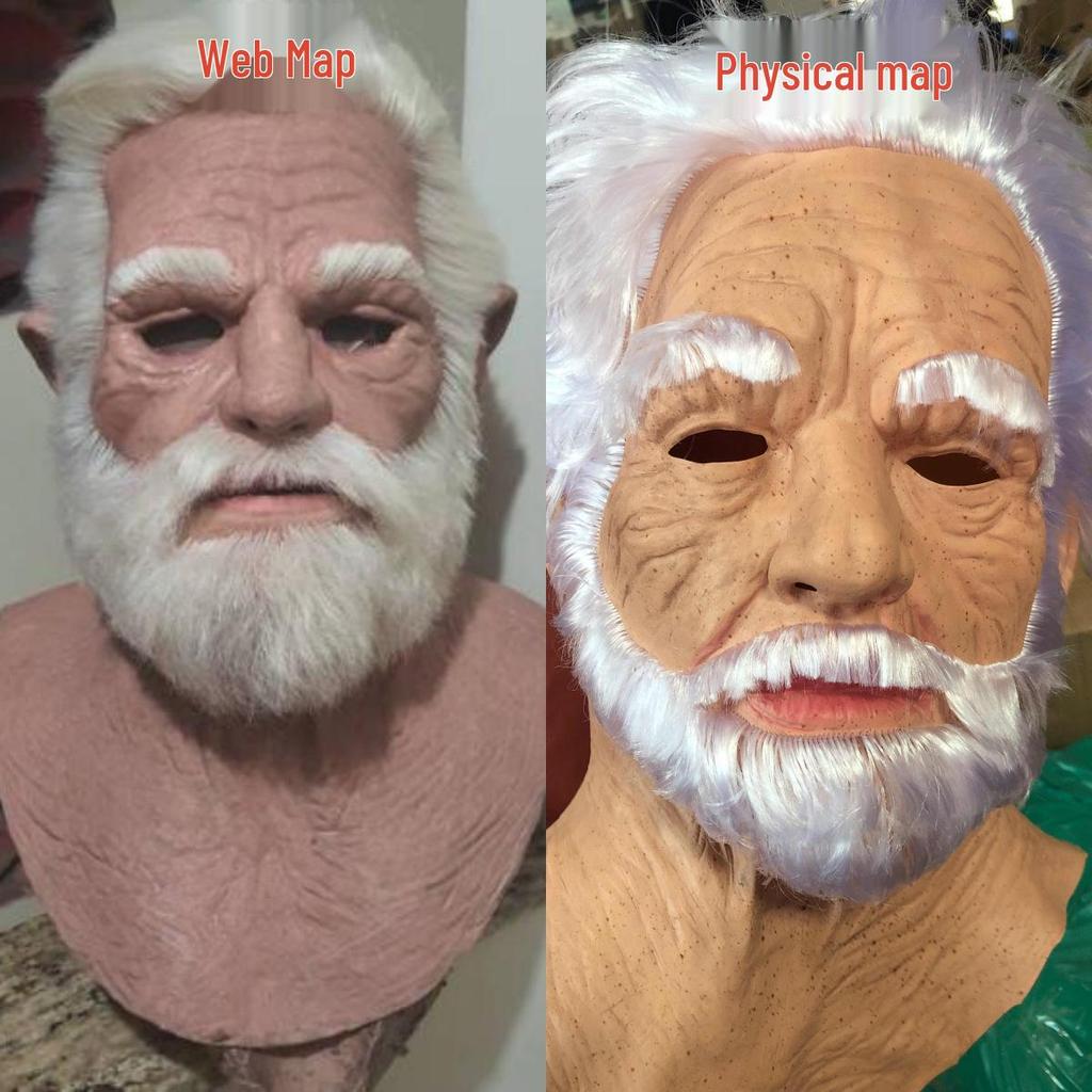 Realistic Latex Halloween Mask: Young Man with Wig