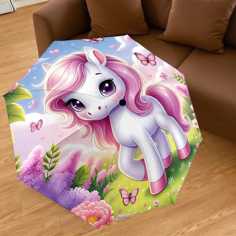 1PC Unicorn Fantasy Umbrella-8-Rib Reinforced Portable Folding Travel Suitable for All Seasons Outdoor Daily Use-J320