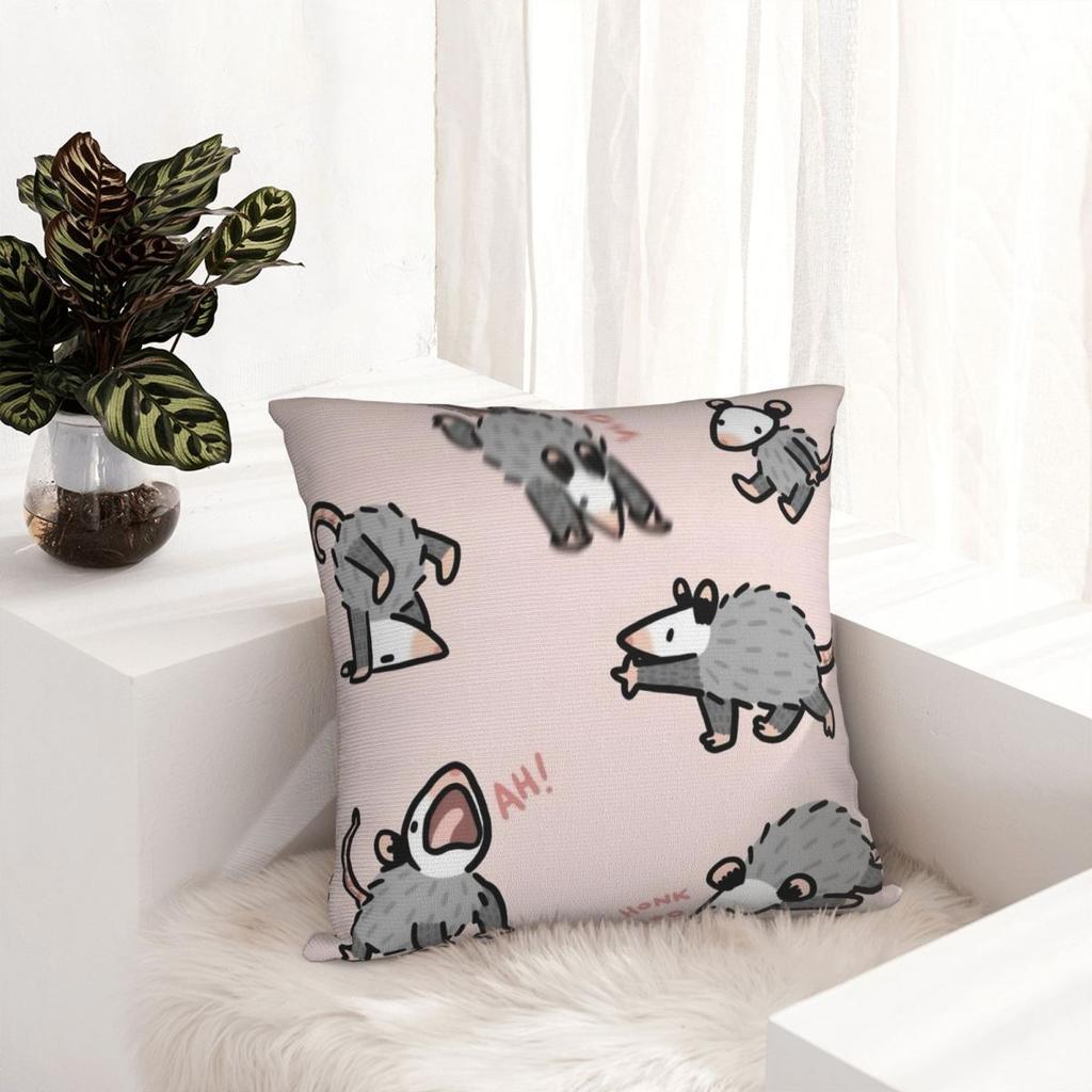 Opossum Screm Cute Pattern Pillowcase Printing Polyester Cushion Cover Decorative Throw Pillow Case Cover Home Dropshipping 18''