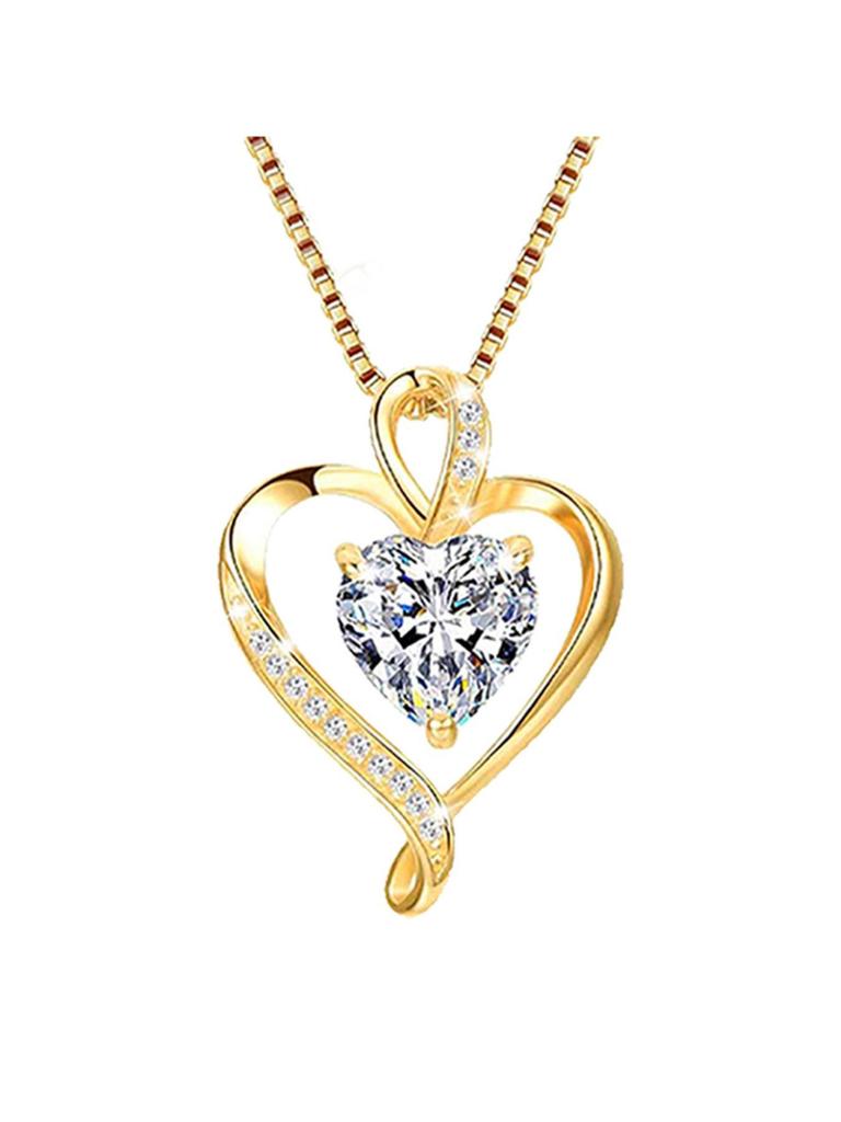 520 Valentine Gift For Women Zircon Heart Pendant Clavicle Chain Exquisite Love Necklace Jewelry