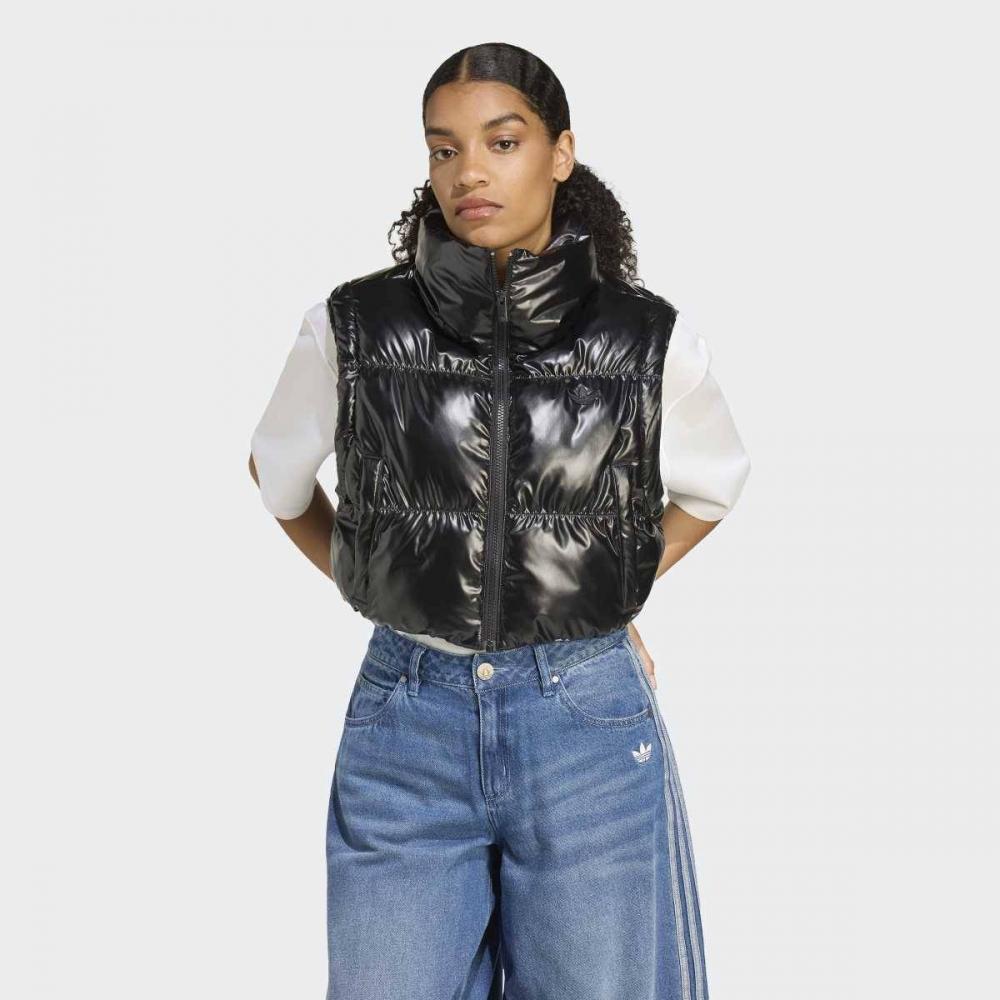 adidas Essential Glossy 2 In 1 Crop Puffer Black Jx2988