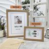 4 Pcs Wood Photo Frames Set, Classic Wall/Tabletop Display, Natural/White/Black Colors for Home Decor, Gifts, Commemorative Gift