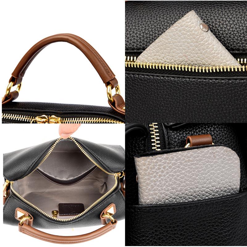 Hohe Qualität Einfarbig Leder Schulter Umhängetasche Für Frauen 2023 Luxus frauen Handtasche Designer Weibliche Messenger Tote Sac