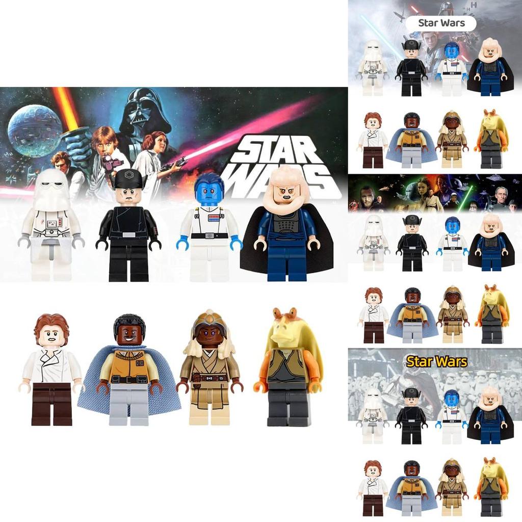 Star Wars Jar Jar Binks Minifigure Building Blocks Abs Plastic Construction