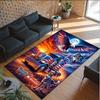 Truck Theme Crystal Velvet Rug Personalized Custom Name Text Soft Floor Mat Home Decor