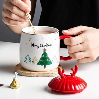 Kreative Cartoon Weihnachtsgeschenk Tasse Keramik Wassertasse Kaffeetasse Milchtasse