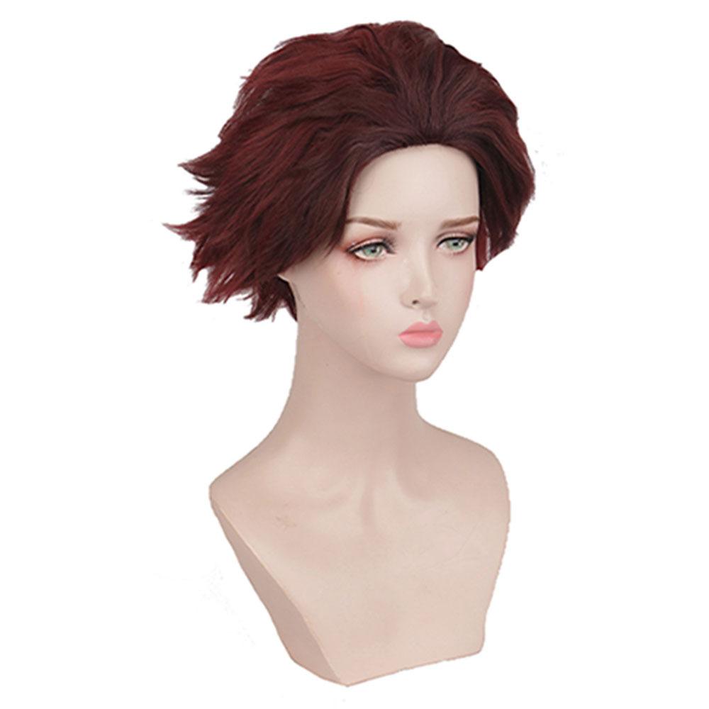 Anime Demon Slayer Kamado Tanjirou Cosplay Costume Kimetsu No Yaiba Cartoon Costume Sutis Wigs Halloween For Kids Adult CosParty