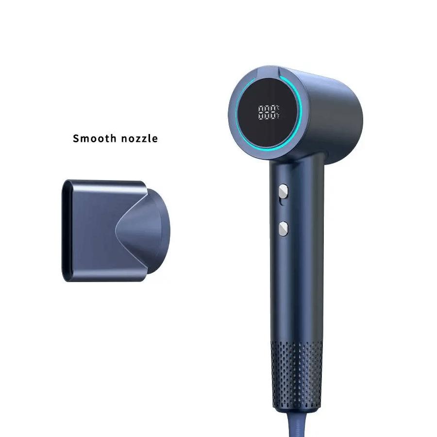 

YAWEEN Фен с отрицательными ионами 110000 об/мин Высокоскоростной фен Профессиональный фен Низкий уровень шума Светодиодная подсветка Индикация температуры Быстрая сушка EU Plug