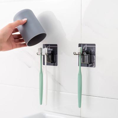 Suport pentru periuță de dinți cu cană de 300 ml, organizator de baie, autocolant de perete, suport pentru perie de agățat, accesorii pentru baie