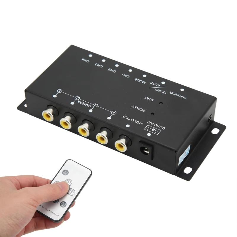 High Resolution 4 Channel Vehicle Video Splitter Camera Controller For All Around Monitoring And Safe Parking Assistance