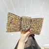 Vintage European-American Diamond Clutch: High-End, One-Shoulder Crossbody Bag for Elegant Evenings