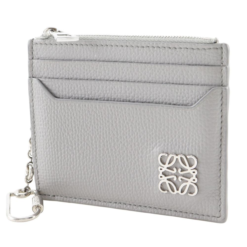 LOEWE anagram Card Case Square Card Holder Coin Purse Women Used