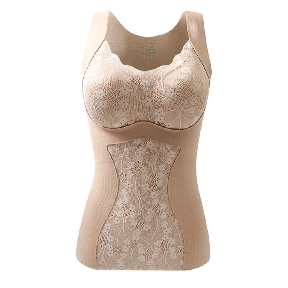 Sleeveless Postpartum Body Shaper Slimming Winter Suspender Vest  Autumn Winter XL телесный