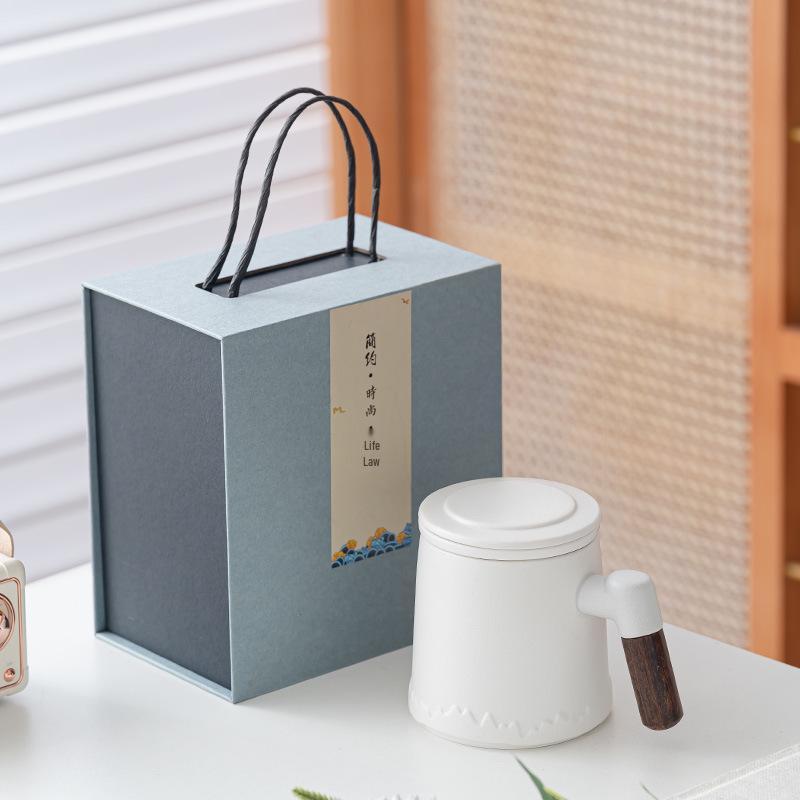 Custom Ceramic Tea and Water Mug with Filter - Office Souvenir Gift