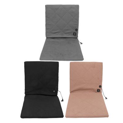 Electric Heating Seat Cushion Foldable Stadium Seats Heated Cover Pads with Backrest for Camping Fis