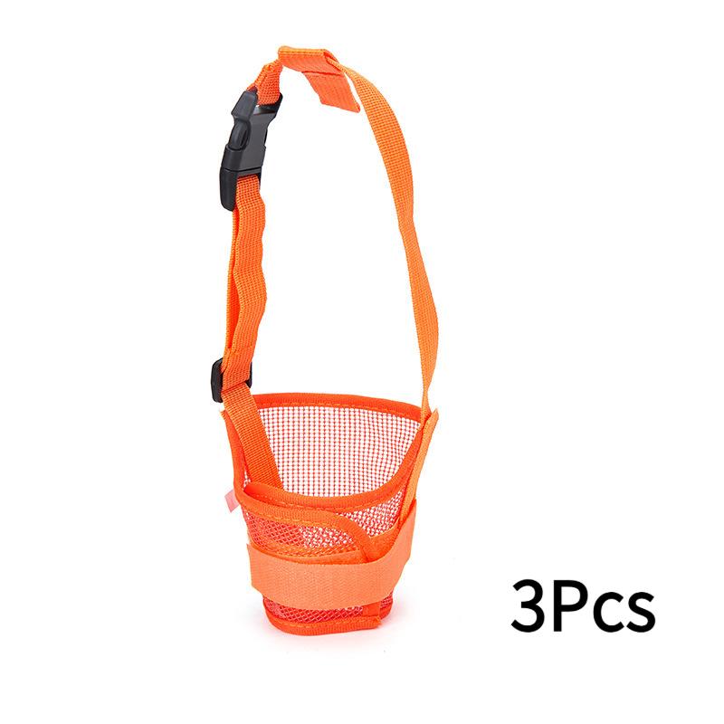 

Pet Dog Muzzle Anti-Bite Anti-Call Dog Mask Adjustable Size Dog Training Pet Supplies Can Drink Water S оранжевый