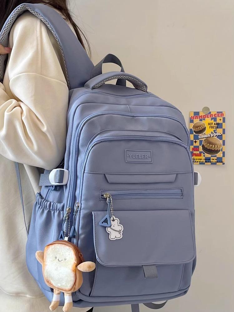 Sac à dos grande capacité style japonais pour collège et lycée Sacs d'école Sacs à dos simples et polyvalents pour ordinateur portable