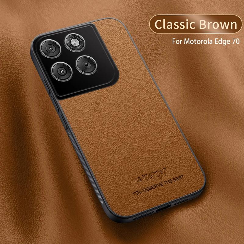 For Motorola Edge X70 Ai  Business Leather Soft Frame Magnetic Cover For Motorola Edge 70 Edge70 5G Motorola Edge X70 Ai