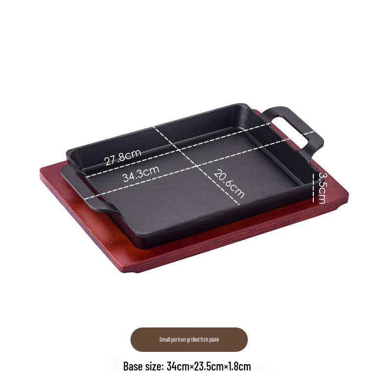 ZISIZ Cast Iron Teppanyaki & Grill Pan