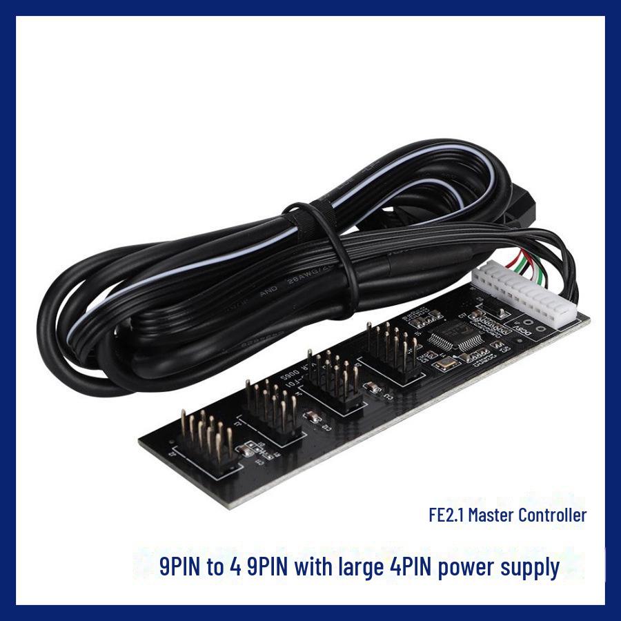USB 2.0 Motherboard Hub: 9-Pin to Dual 9-Pin Expansion Adapter