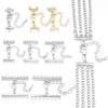 2 Sets Mehrsträngige Hummerklauen Verlängerungskette Halskette Armband Verbindungsstücke Verschlüsse Haken Für DIY Schmuckherstellung Zubehör