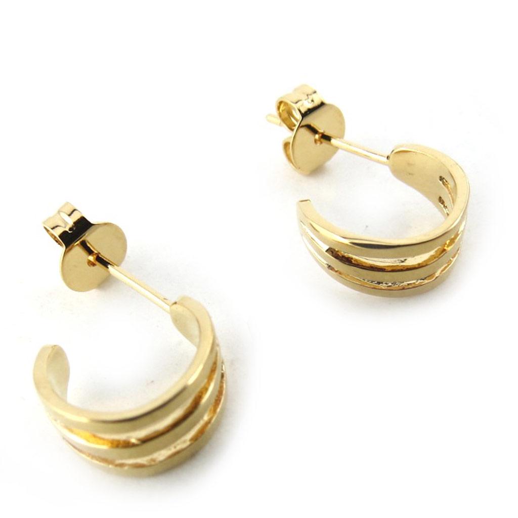 Les Trésors De Lily [N1748] - Créoles Plaqué Or 'Chorégraphie'