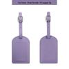 Customizable Soft PU Leather Luggage Tag with Logo and Travel Info Slot