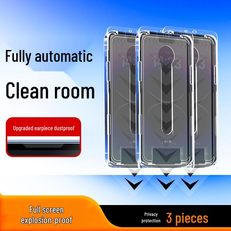 Apple 16 Pro Max Anti-Fingerprint Tempered Glass Film Applicator with Dust-Free Chamber