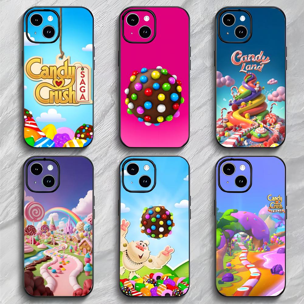 Fun Games C-Candy Crush Sagaes Phone Case Phone Case Soft Packaging Lightweight For iPhone17 16 15 14 13ProMax