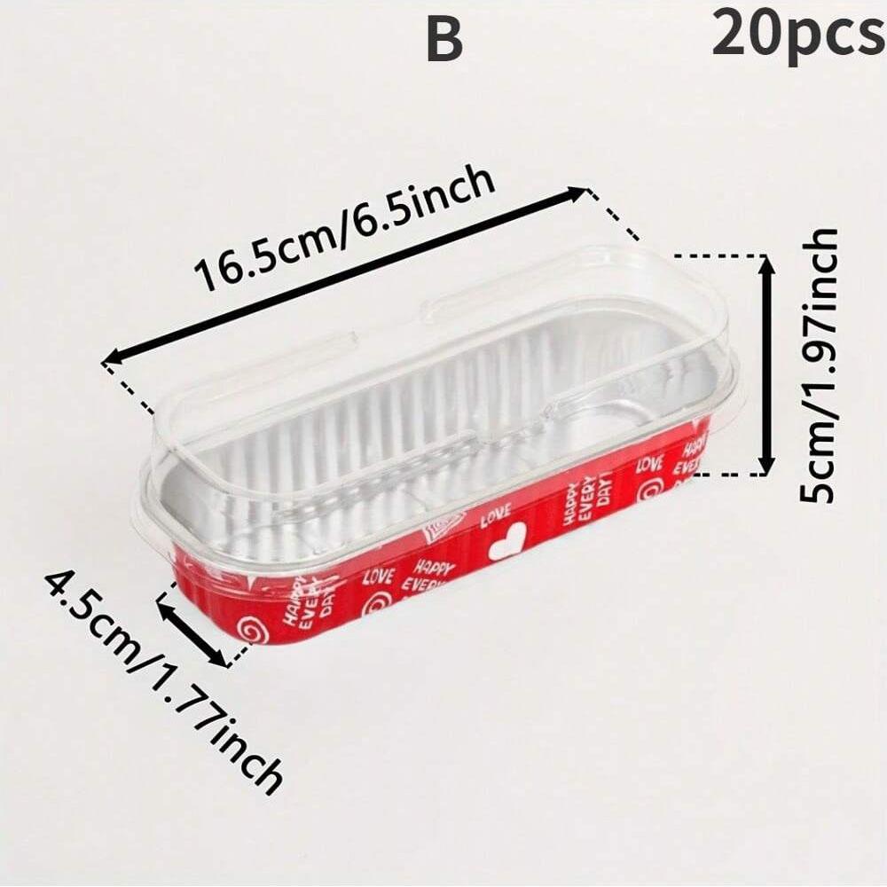 Rectangular Disposable Baking Pan Muffin Jar Brownie Dish Mold Bread Muffin Container for Lifting Tassel Cake Pudding Egg Tart красный