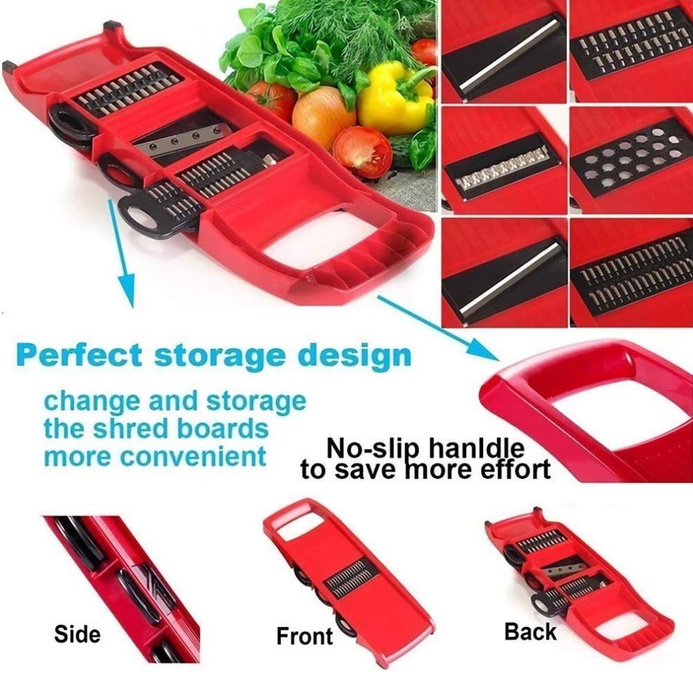 All-purpose Cutting Companion, Multi-functional Use Shredder For Sliced And Wavy Cuts, With Adjustable Thickness, Comfortable Design, And Safety