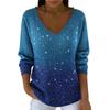 Maglione da donna casual quotidiano a maniche lunghe con scollo a V in finta lana, maglione a trecce con paillettes