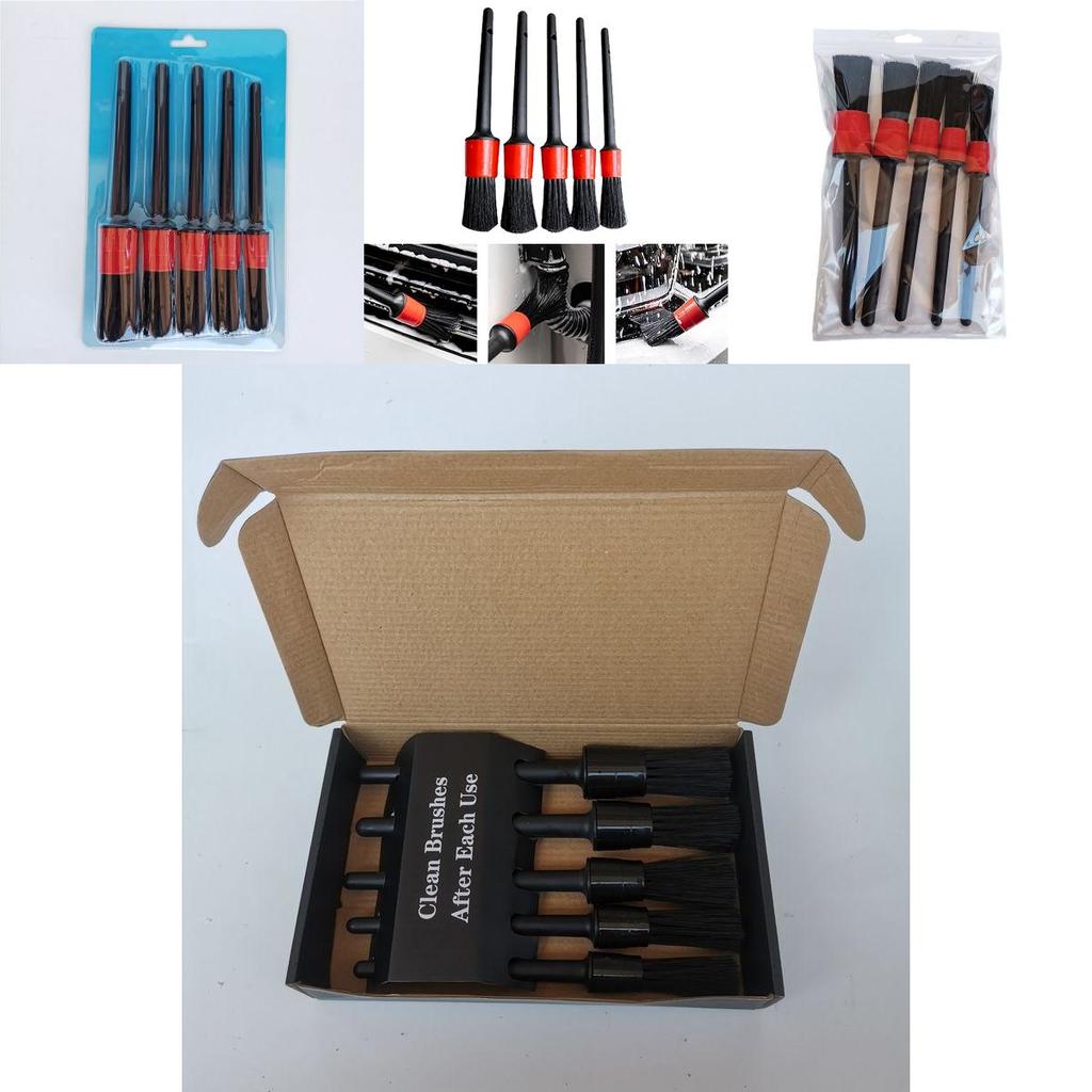 Ultimate Cleaning Solution 5pcs Car Detailing Brush Set For Wheels Engine Air Vents More