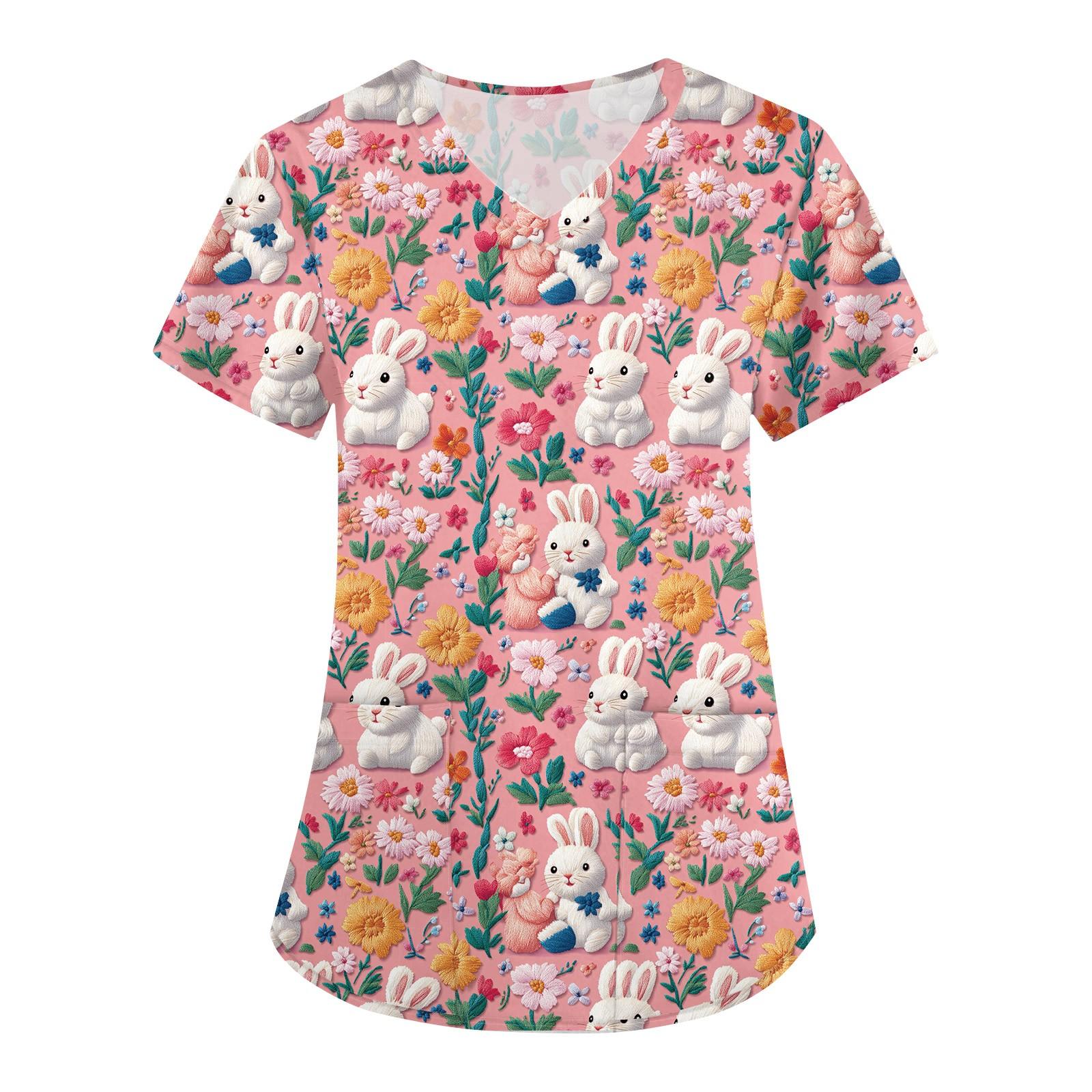 

Женская печатная униформа рабочая униформа с V-образным вырезом и карманами защитная униформа защитная униформа XXL красный