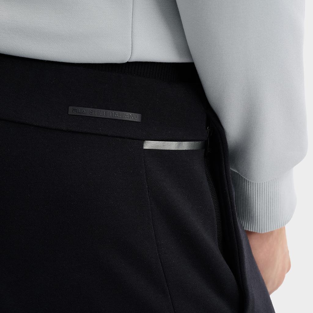 Fila Weiße Modische Einfache Klassische Vielseitige Bequeme Fleecegefütterte Gestrickte Lässige Hose Herren Unterteile Schwarz F11M543604FBK