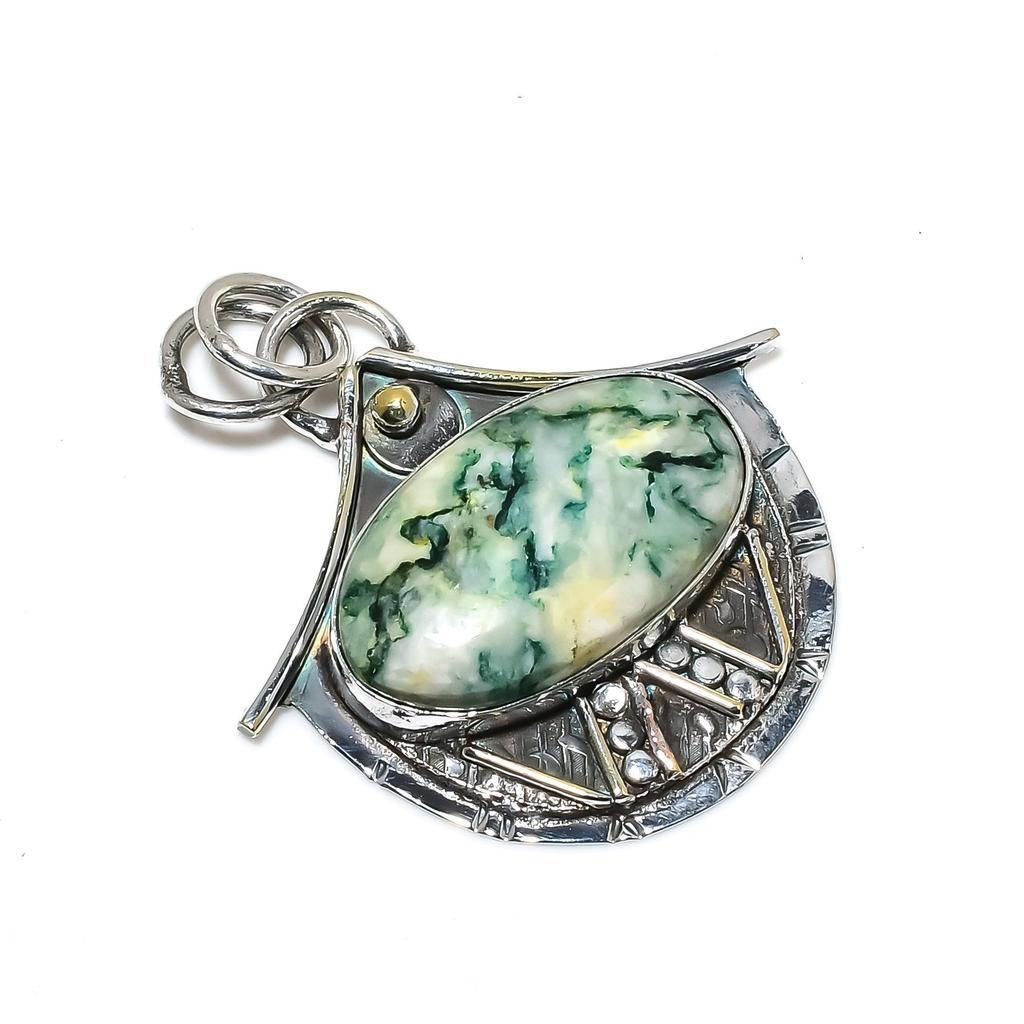 Mariposit Edelstein Handgefertigter 925 Sterling Silber Anhänger Mariposit Antik Natur Edelstein Anhänger Anhänger Für Geschenk Geschenke zu Weihnachten