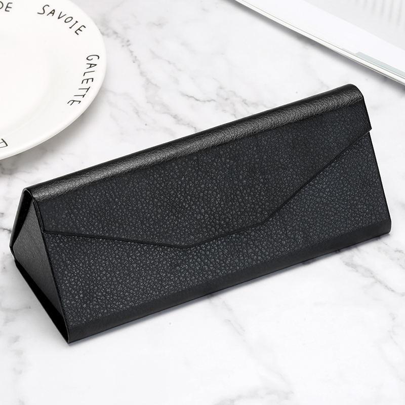 Foldable Eyeglass Case Triangle Glasses Box Waterproof Portable Black Folding Sun Glasses Box Eyeglasses Case