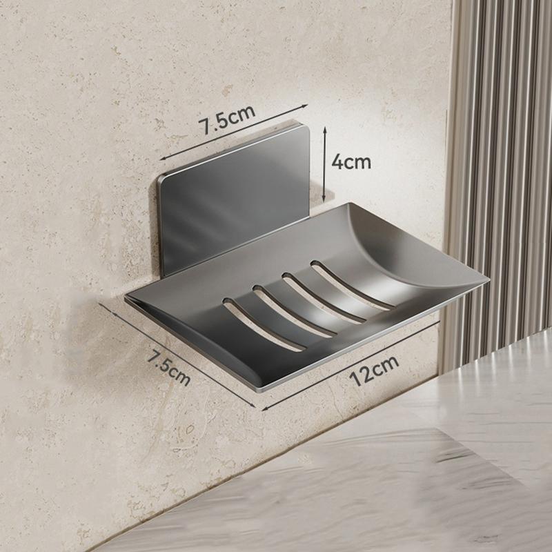 Carbon Steel Bathroom Shower Storage Soap Tray Rack Soap Tray Wall Mounted Drainage Soap Tray Box