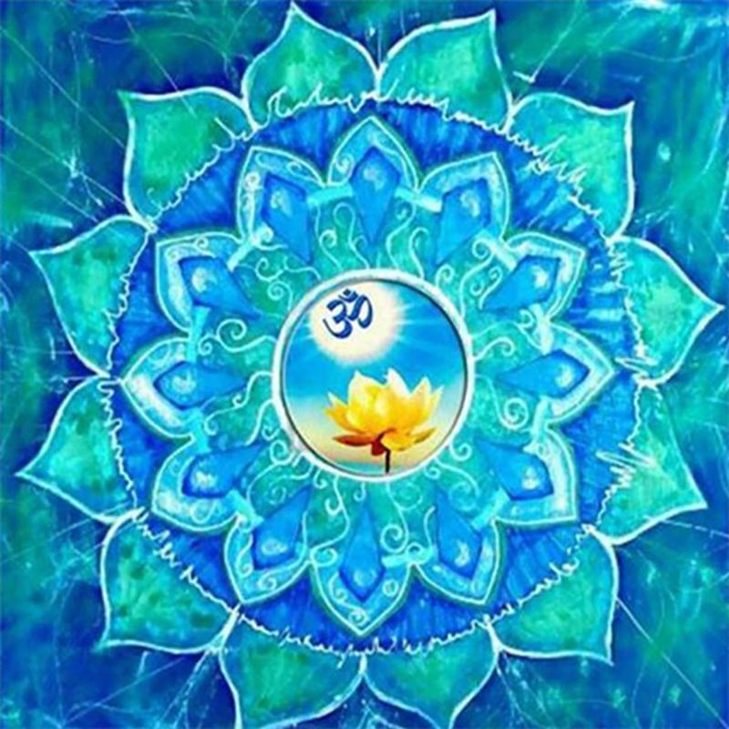 5D Diamond Painting Mandala Flower DIY Full Round Rhinestones Drill Cross-stitch Kits Diamond Embroidery New Year Gift