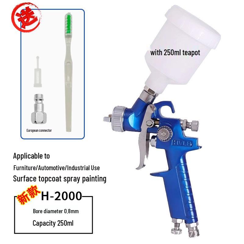 European Style Automotive Paint Spray Gun H2000 - High Atomization for Furniture and Car Repairs