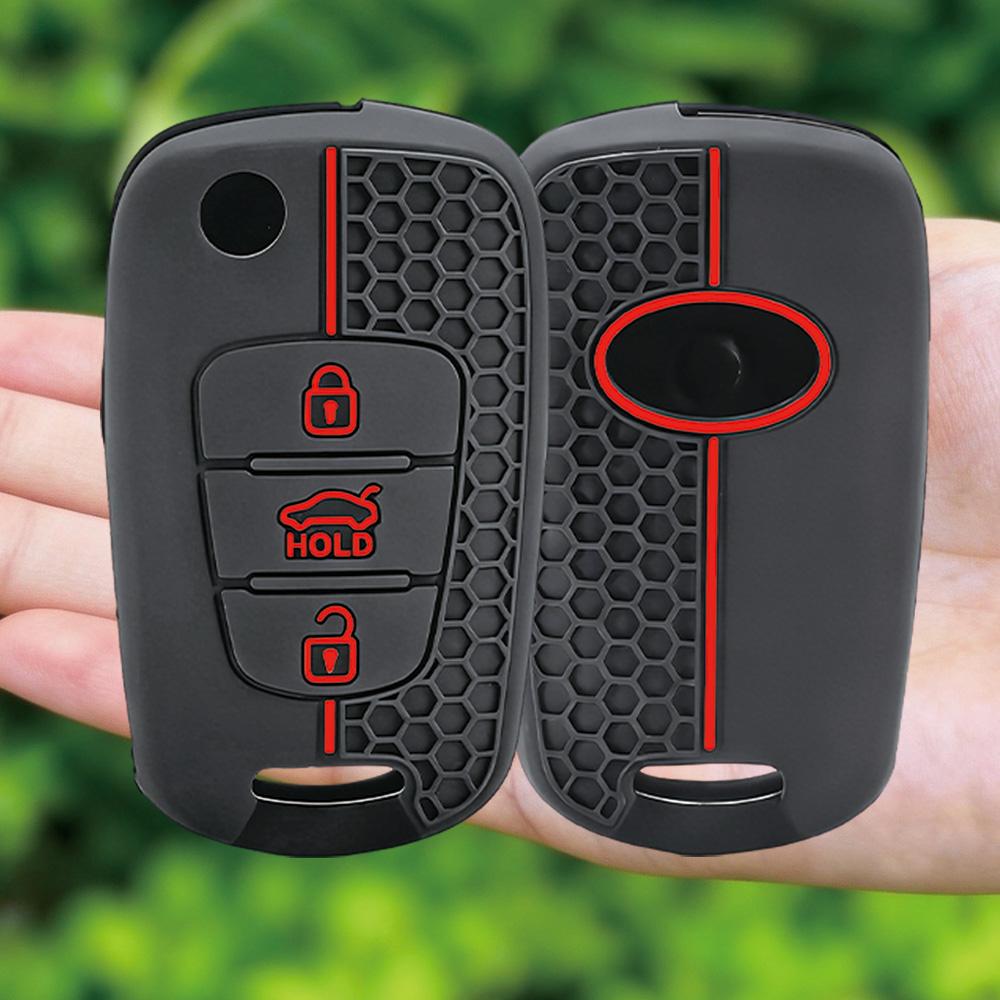 Silicone For Hyundai I20 I30 Ix20 Ix25 Ix35 Elantra Accent Car Key Case Cover For Kia Sportage Rio Soul Optima Ceed Pro K5 Pride