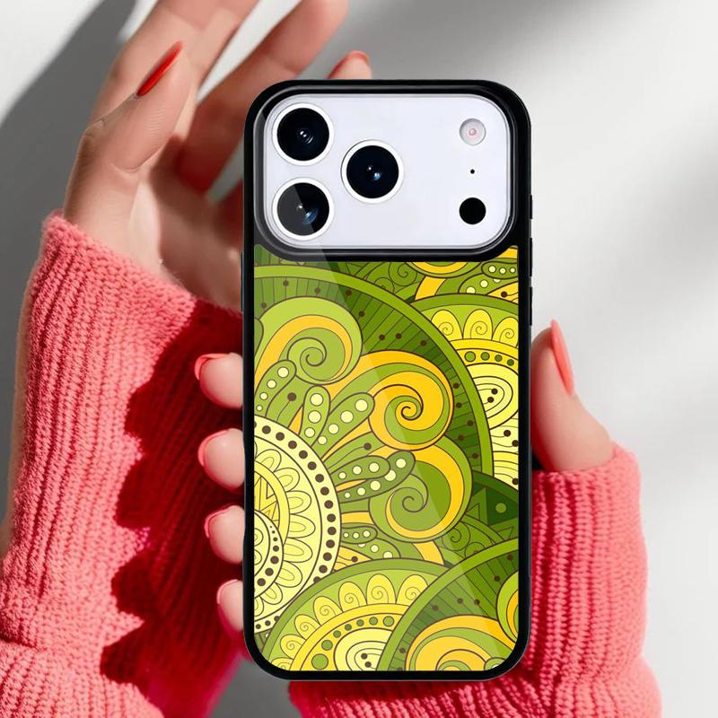Indian Floral Henna Mandala Phone Case for iPhone 17 16 15 14 13 Pro Max Back Cover for 12 11 Pro Coque