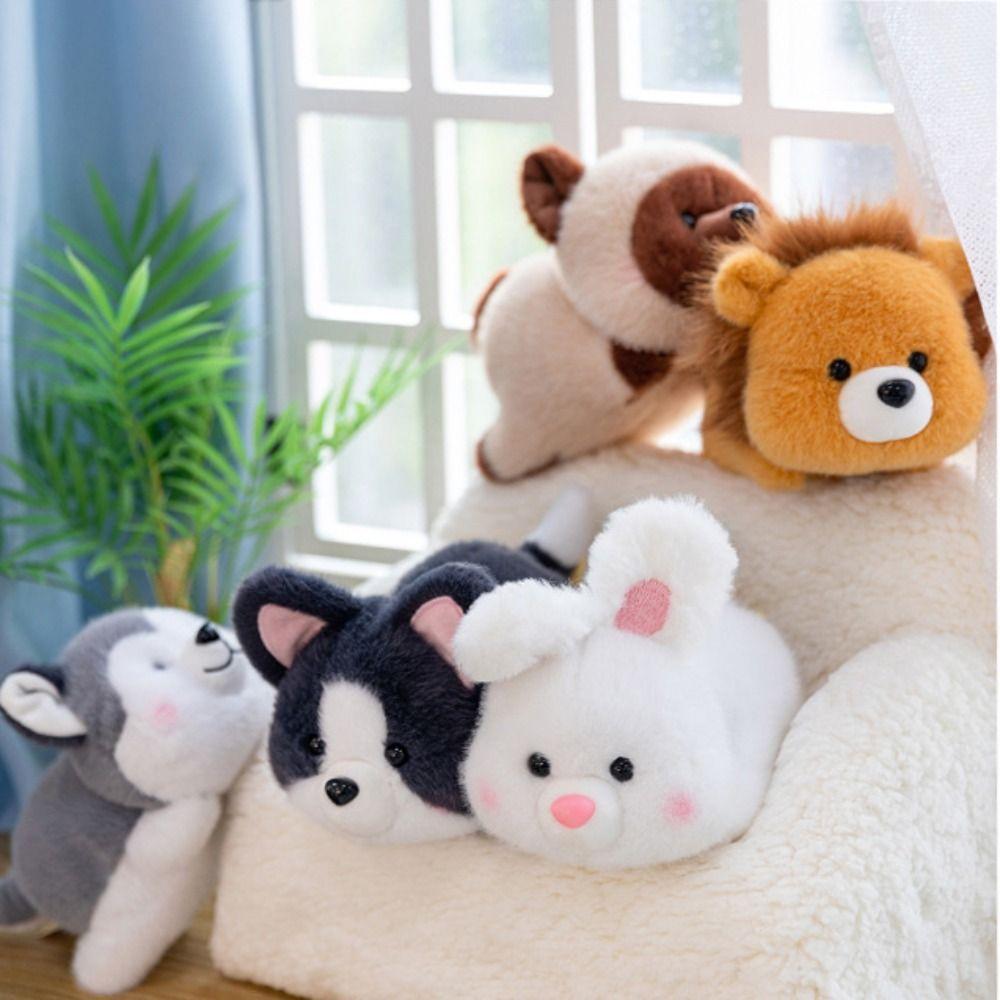 Little Rabbit Raccoon Doll Clip Border Collie Deer Plush Doll Panda Plush Toy  Home Decor