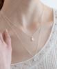 Xanadu Oval Mini Necklace | Silver_White